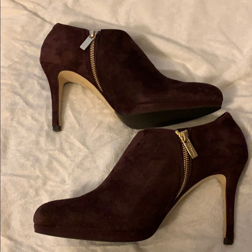 LK Bennett Burgundy Ankle Boots - Picture 2 of 4